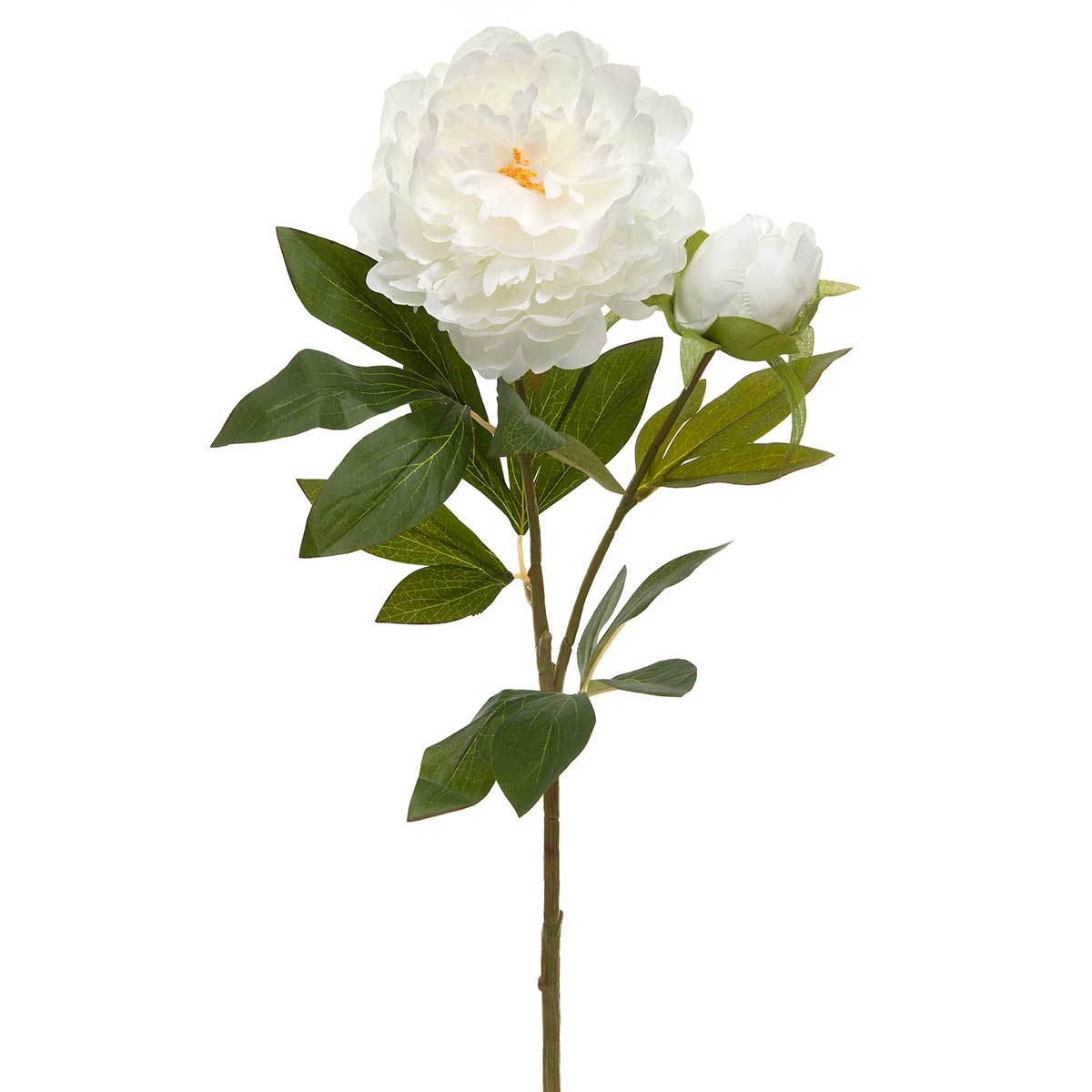 SPRAY PEONY WHITE 6IN X 29IN POLYESTER - Click Image to Close